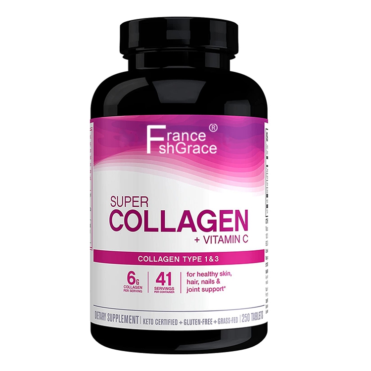 Customized Collagen Peptide Tablets with Vitamin C for Hair, Pores and skin, Nails, and Joint Help