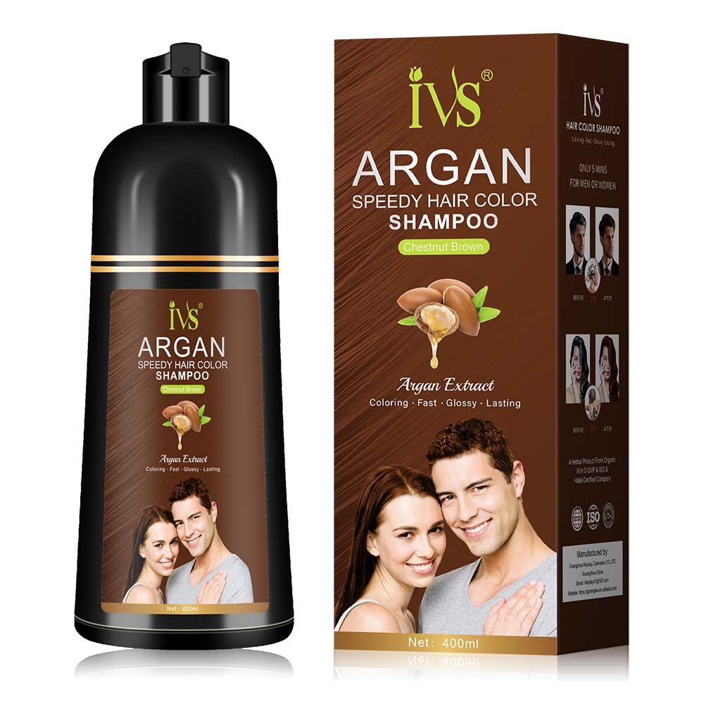 IVS Espresso Wholesale Magic Black Hair Therapy Shampoo with Argan Oil - Pure Natural Extract Hair Dye for Deep Black Colour