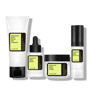 Korean Anti-Growing older Pores and skin Care Set That includes Snail Mucin and Collagen Face Serum and Essence Cream – Non-public Label