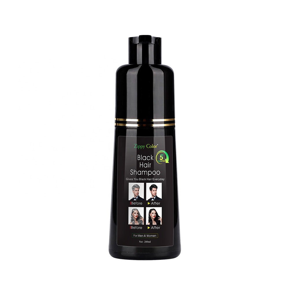 Speedy-Performing Pure Black Hair Shade for Males with Plant Extracts - Completely Covers Gray Hair - OEM & ODM Obtainable